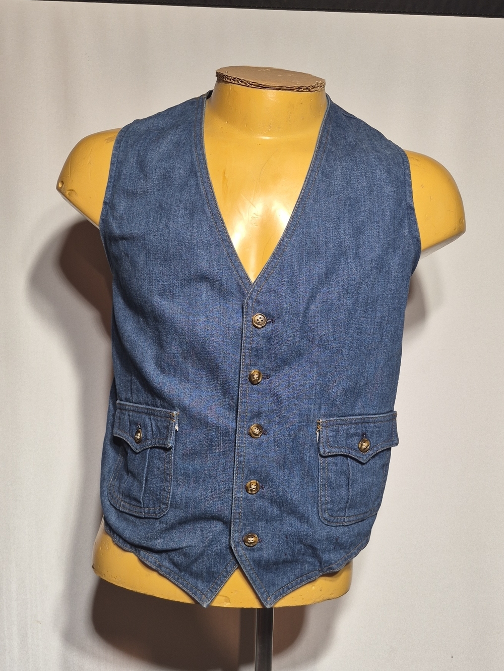 Vintage 1970'S USA LEE denim Vest 40R DISCO